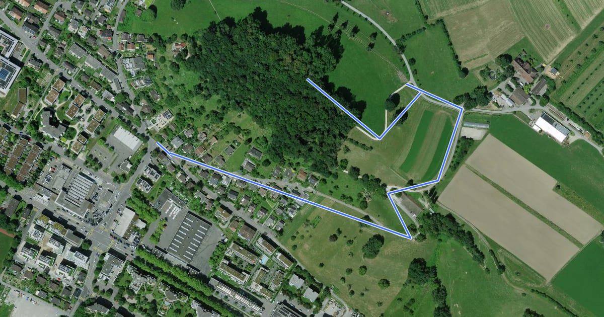 Маршрут Wettingen Route 6 - fixme на спутниковом снимке