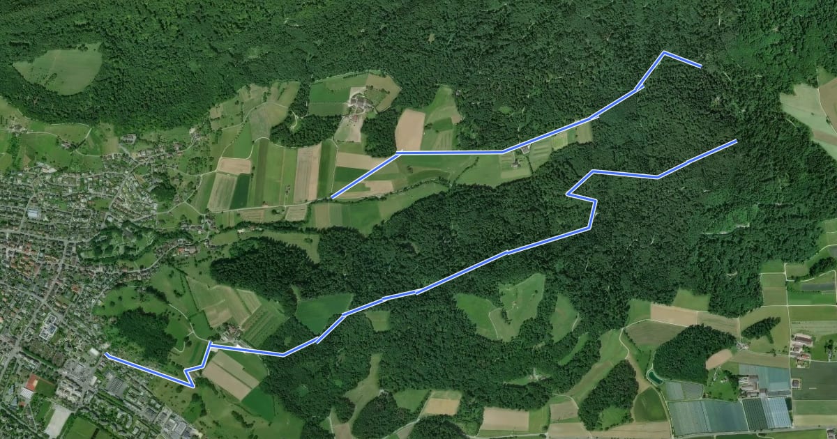 Маршрут Wettingen Route 7 - fixme на спутниковом снимке