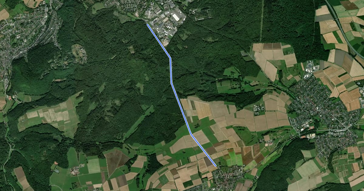 Маршрут Wetzlar - Weidenhausen на спутниковом снимке