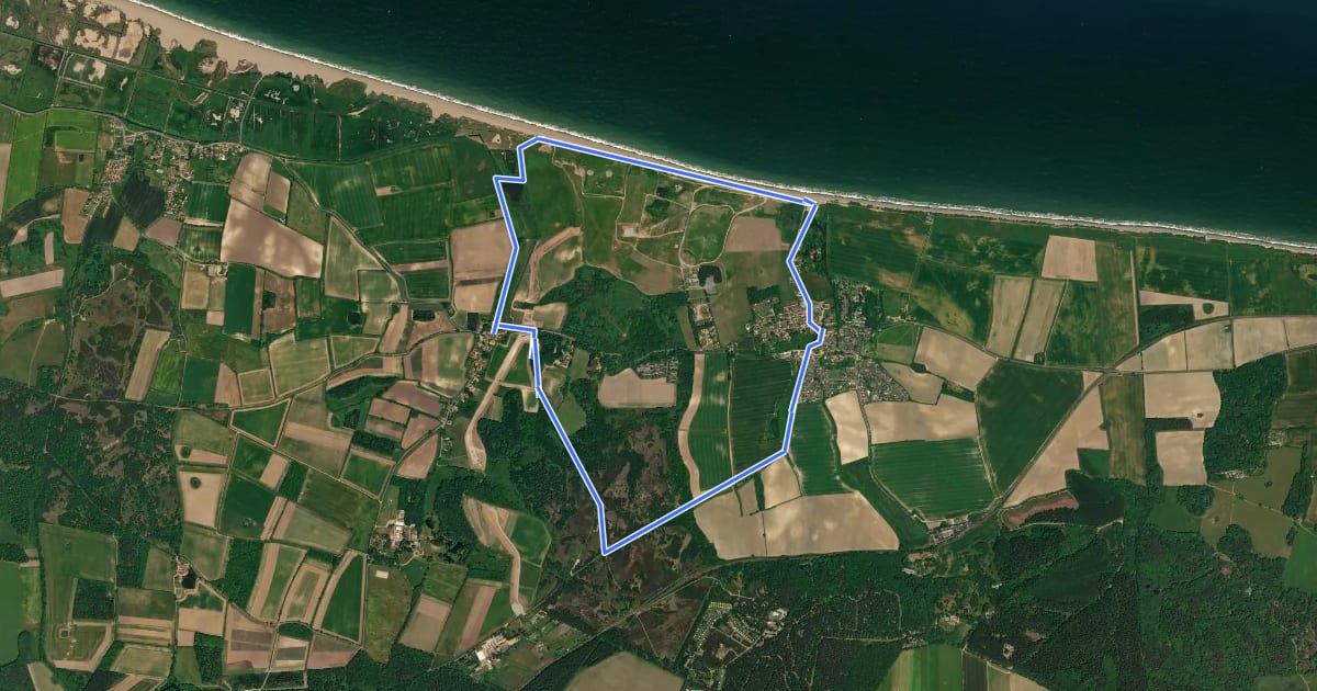 Маршрут Weybourne Circular на спутниковом снимке
