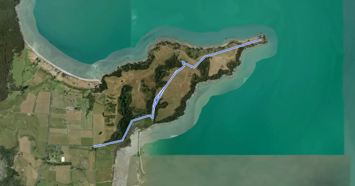 Маршрут Whakakaiwhara Pā Walk на спутниковом снимке