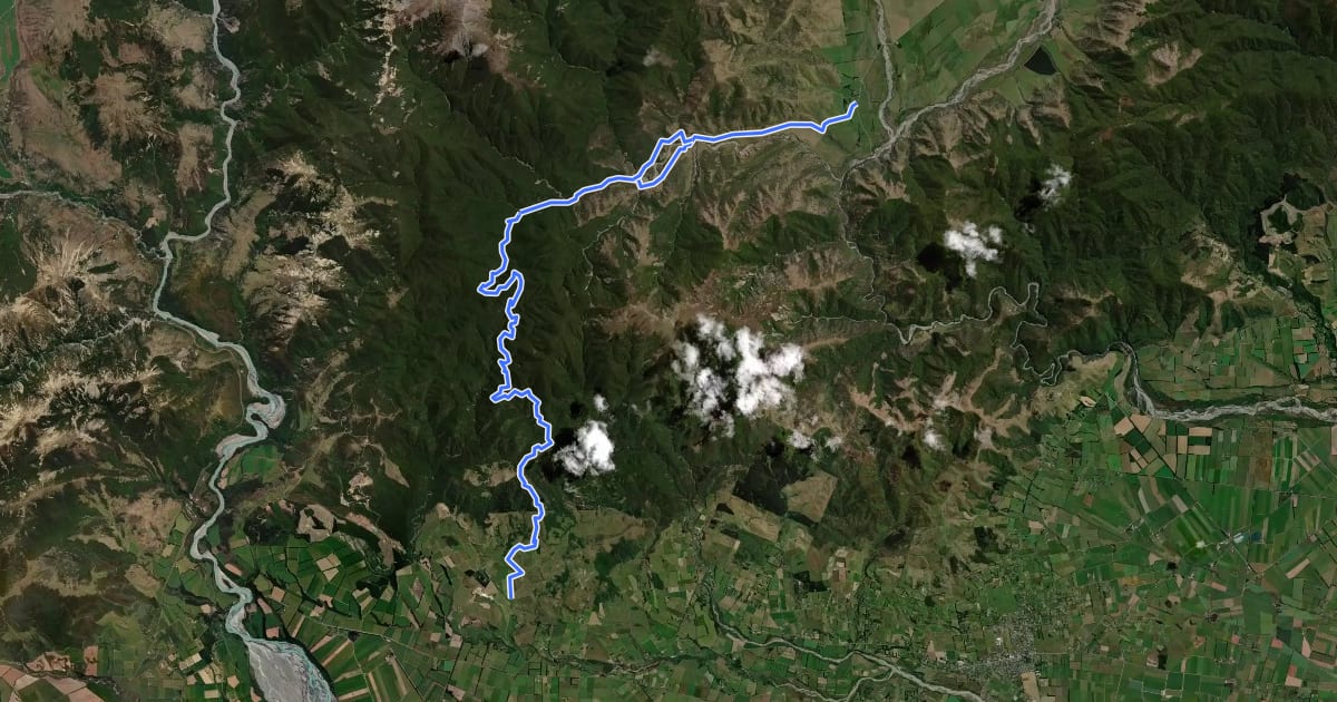 Маршрут Wharfedale Track на спутниковом снимке
