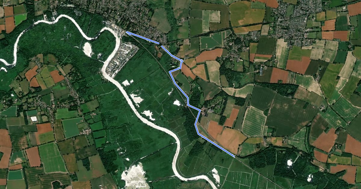 Маршрут Wherry Lines Walk 1 на спутниковом снимке