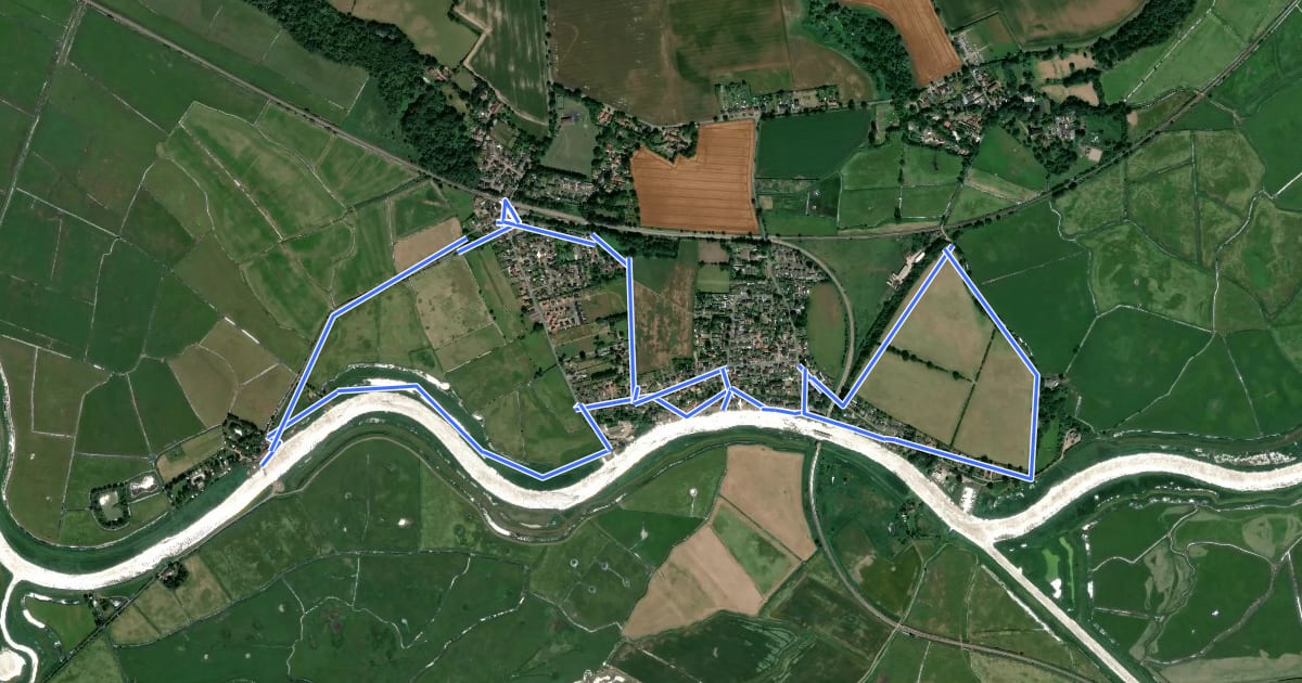 Маршрут Wherry Lines Walk 4 на спутниковом снимке