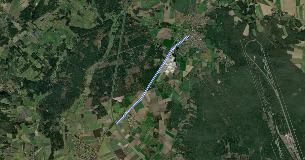 Маршрут WHH Knesebeck Bahnhofstraße X Gifhorner Straße (32) - Elbe-Seitenkanal Ost Abzweig Vorhop (51) на спутниковом снимке