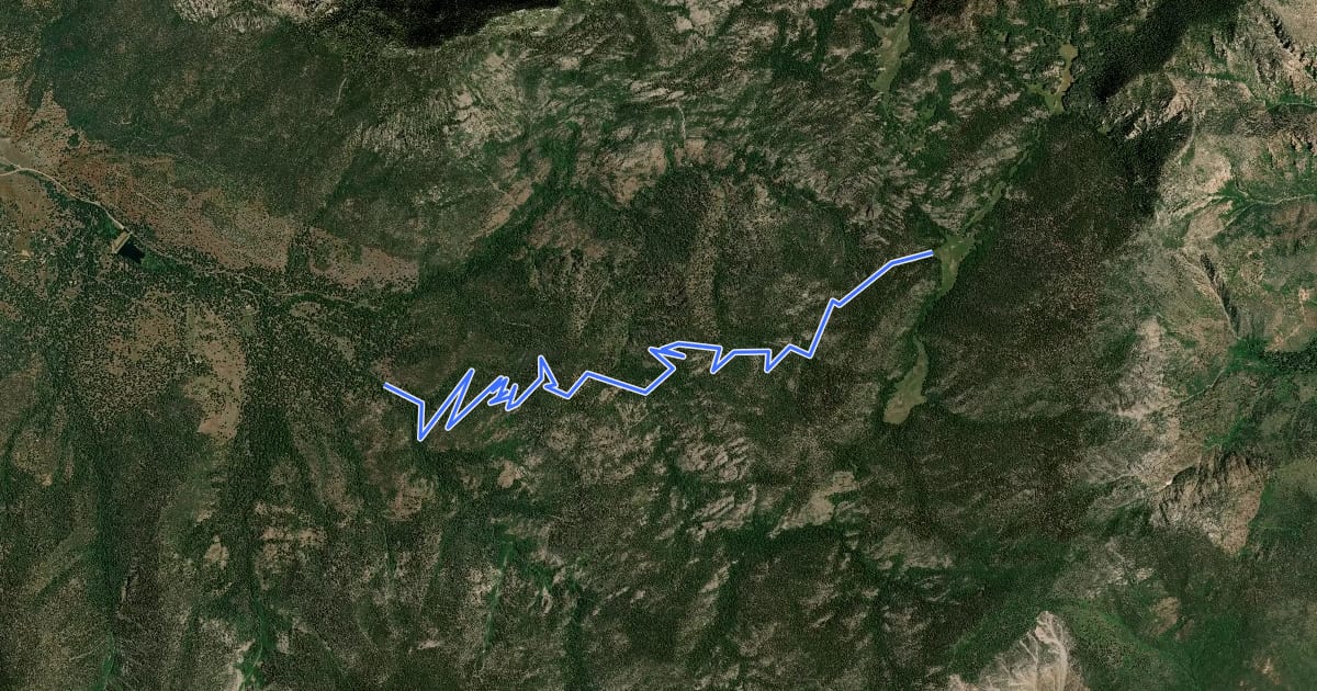 Маршрут Whipple Trail на спутниковом снимке