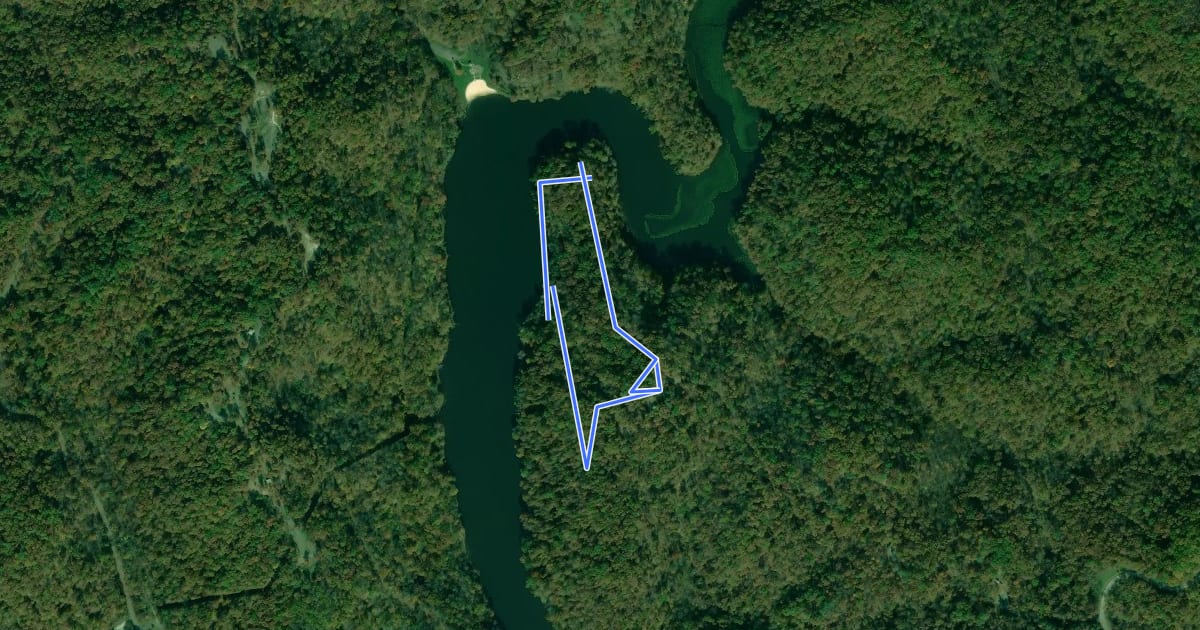 Маршрут Whiskey Run Trail на спутниковом снимке
