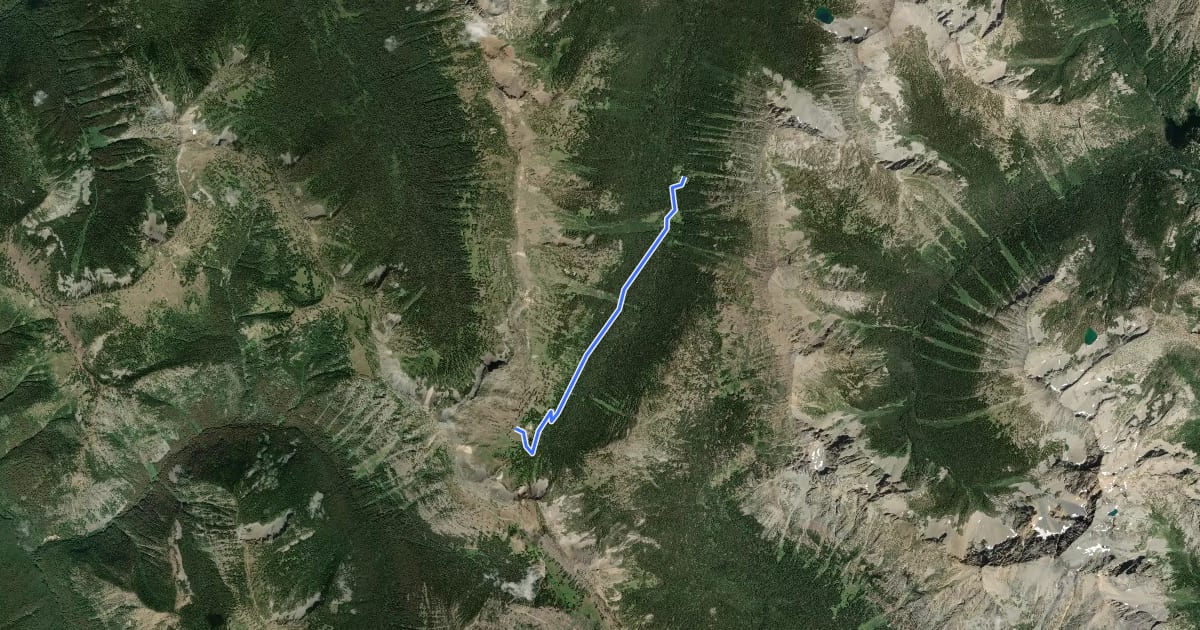 Маршрут Whistler Cutoff Trail на спутниковом снимке