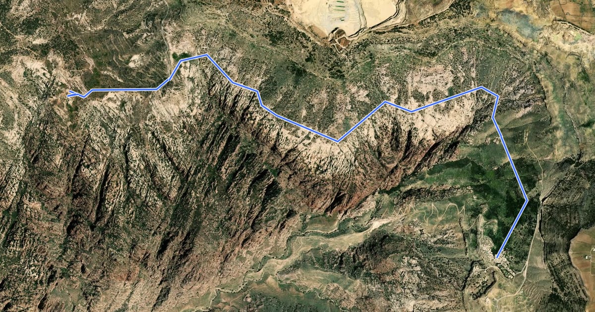Маршрут White Dome Trail на спутниковом снимке