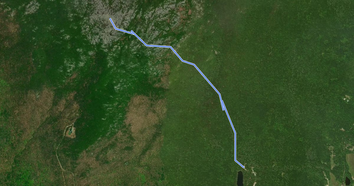 Маршрут White Dot Trail на спутниковом снимке