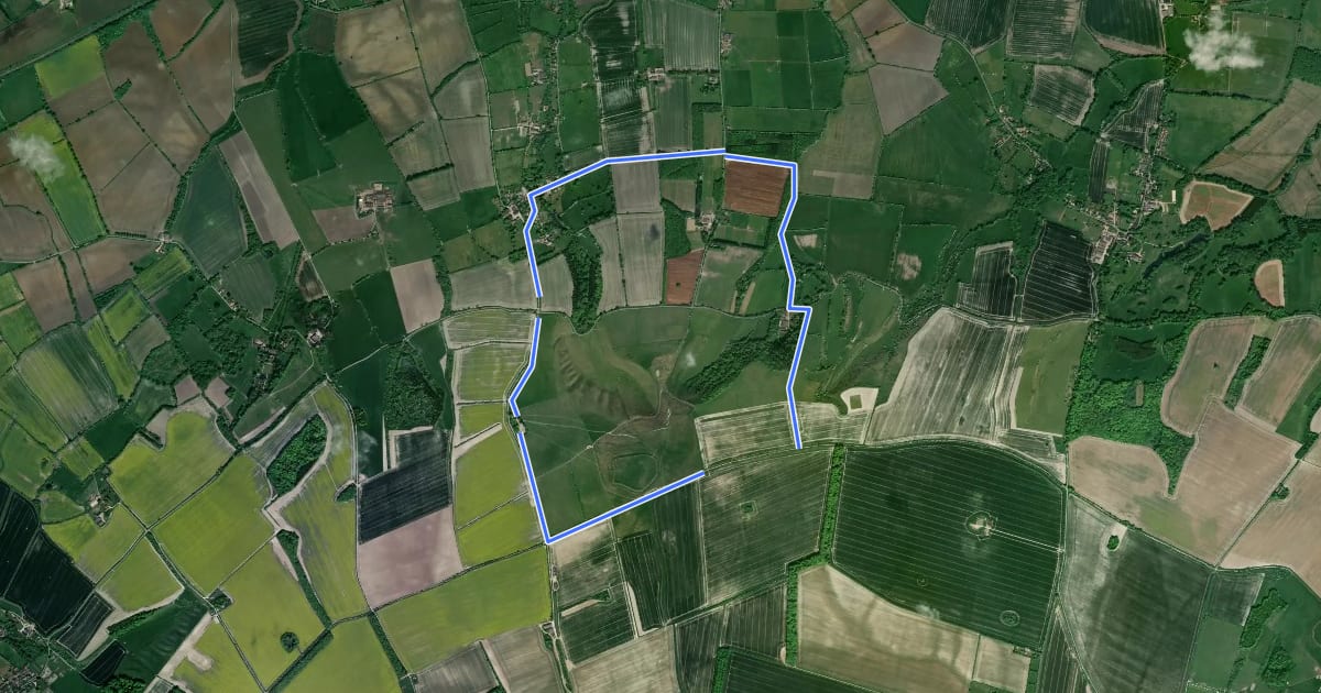 Маршрут White horse circular walk на спутниковом снимке