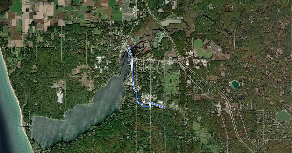 Маршрут White Lake Pathway на спутниковом снимке