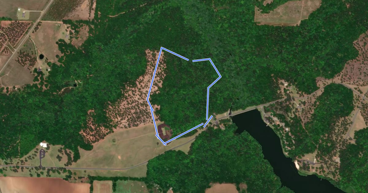 Маршрут White Oak Trail на спутниковом снимке