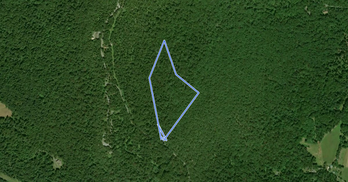 Маршрут White Oak Trail на спутниковом снимке