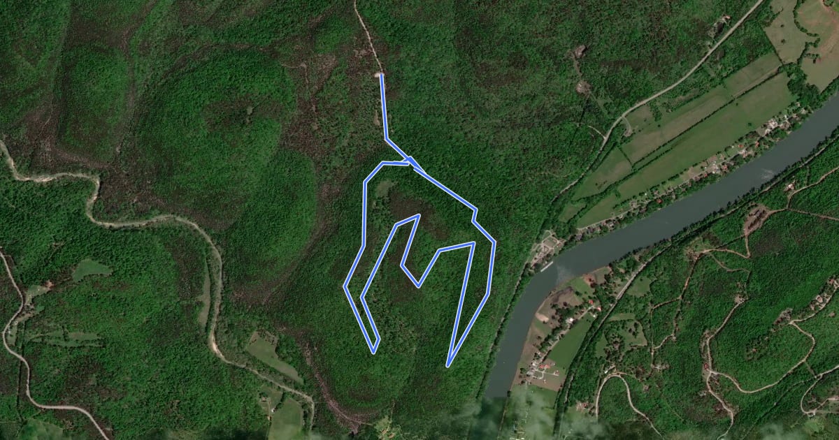 Маршрут White River Bluff Loop на спутниковом снимке