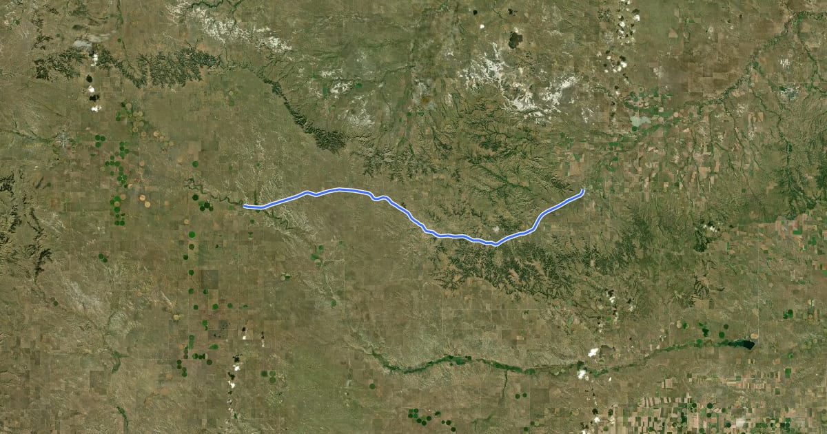Маршрут White River Trail на спутниковом снимке