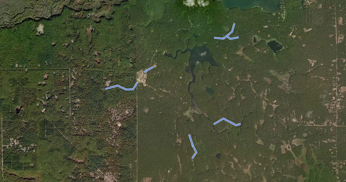 Маршрут White Trail на спутниковом снимке