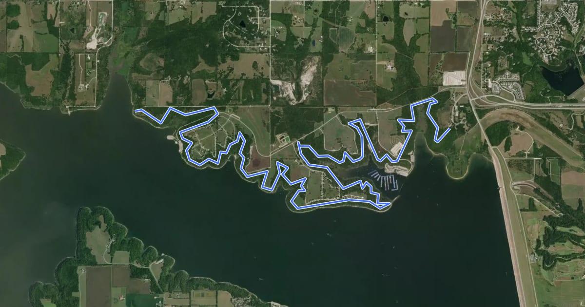 Маршрут White Trail на спутниковом снимке