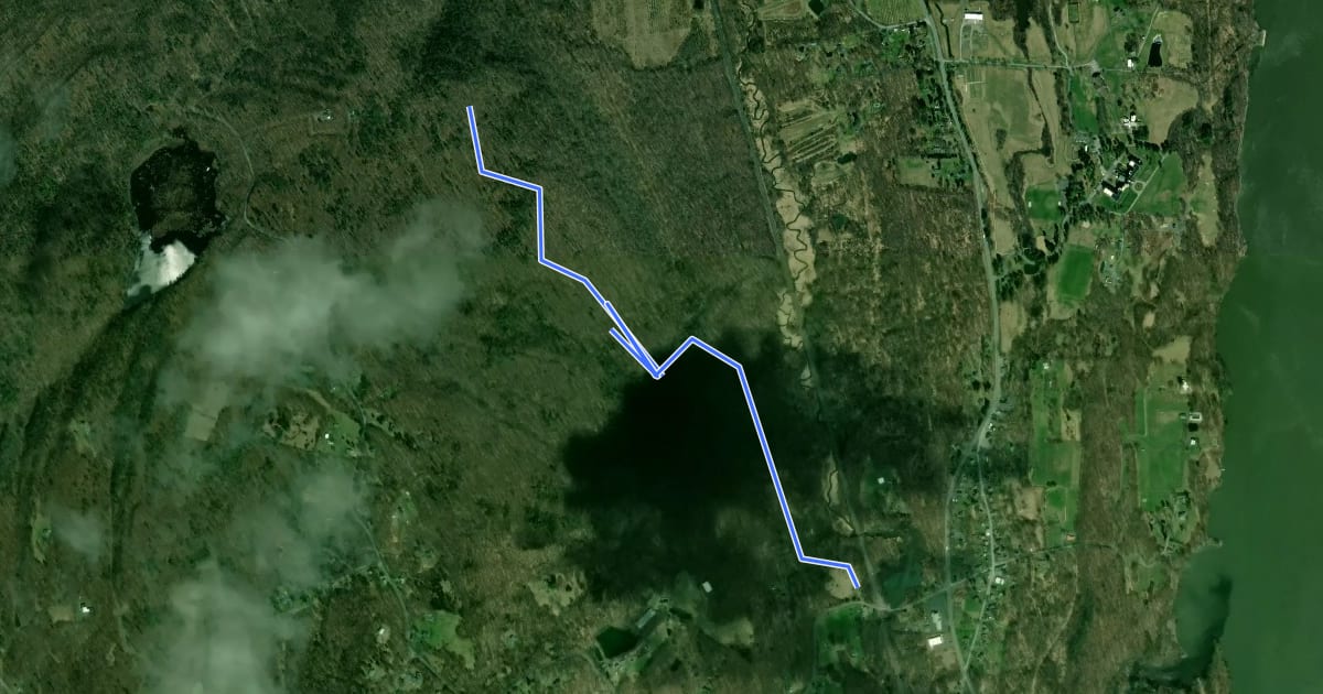 Маршрут White Trail на спутниковом снимке