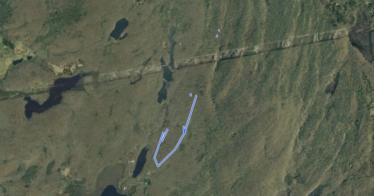 Маршрут White Trail, Hartman на спутниковом снимке