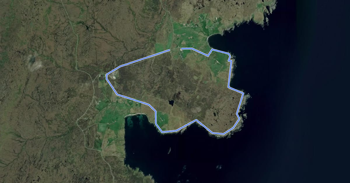 Маршрут White Wife to Aywick на спутниковом снимке