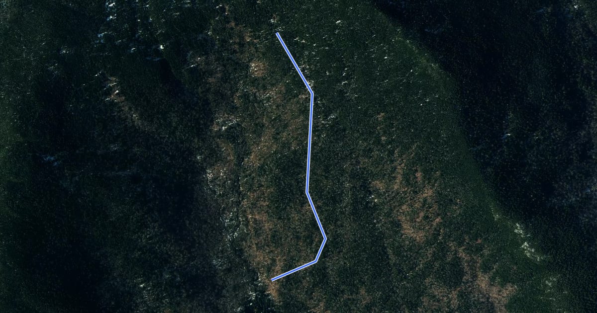Маршрут Whiteface Trail на спутниковом снимке