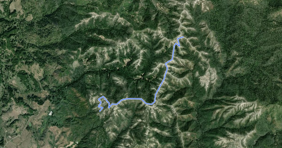 Маршрут Whitehouse-Chalks Equestrian Trail на спутниковом снимке