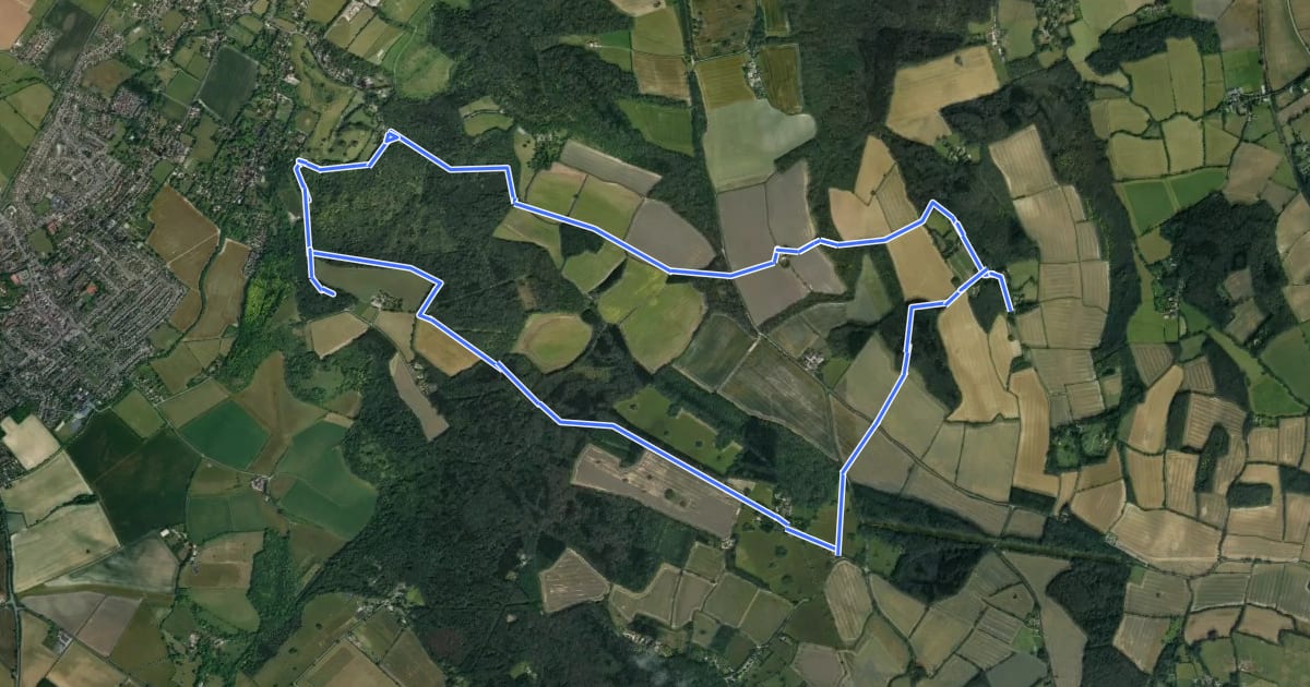 Маршрут Whiteleaf and the Hampdens walk, Princes Risborough на спутниковом снимке