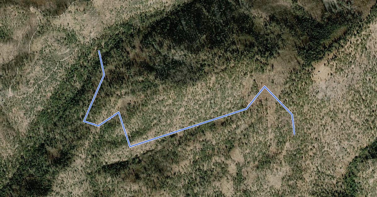 Маршрут Whitewater Trail на спутниковом снимке