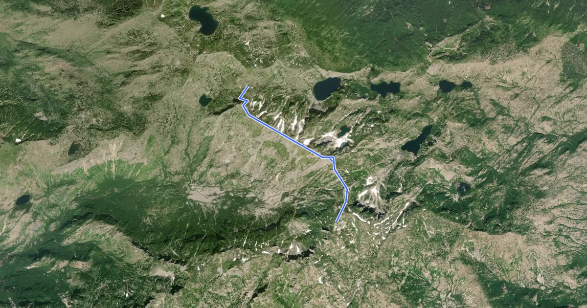 Маршрут Whittier Ridge Trail на спутниковом снимке