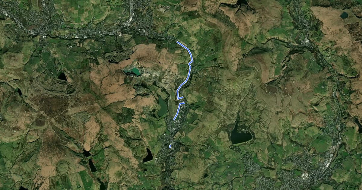 Маршрут Whitworth Greenway на спутниковом снимке