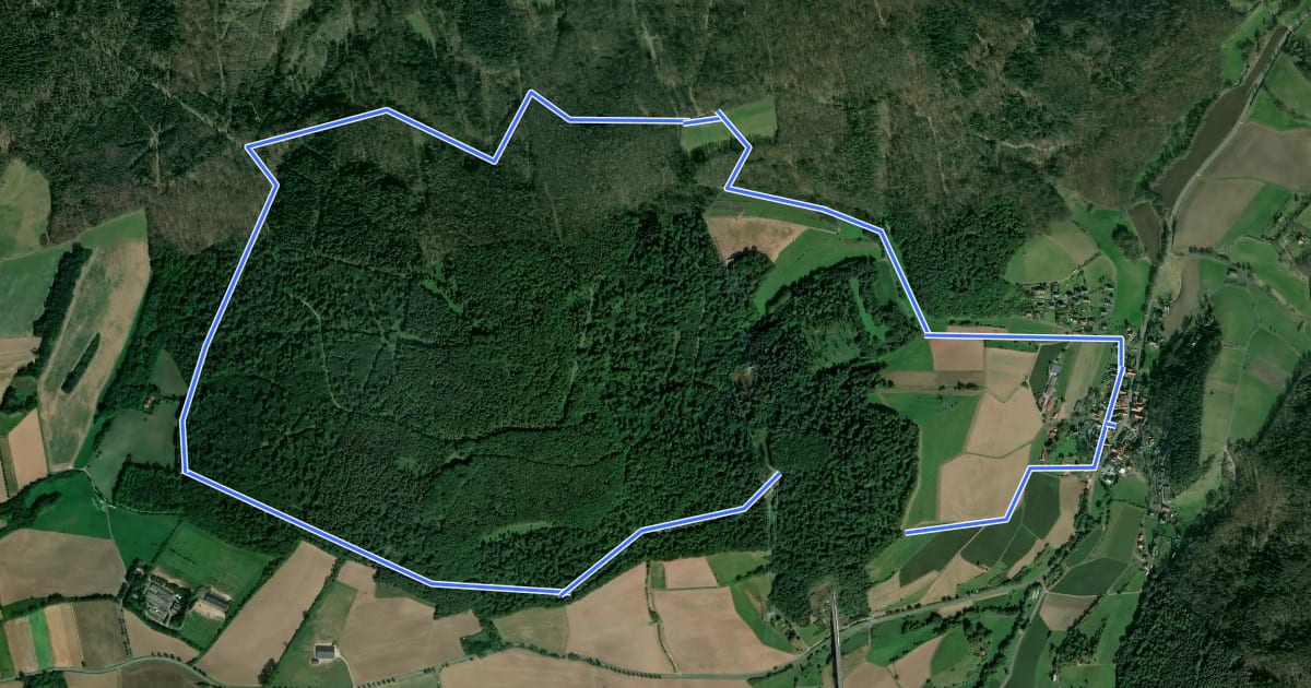 Маршрут Wichte Rundweg W3 на спутниковом снимке