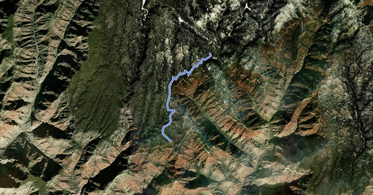 Маршрут Widforss Trail на спутниковом снимке