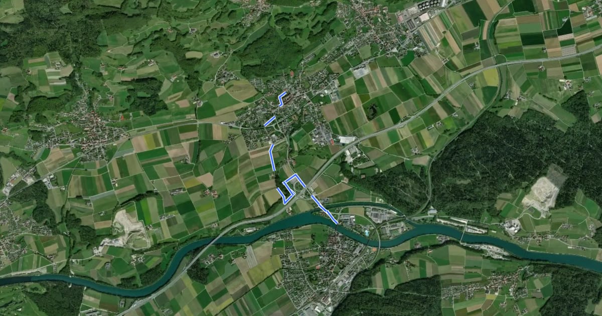 Маршрут Wiedlisbach - Wangen an der Aare на спутниковом снимке
