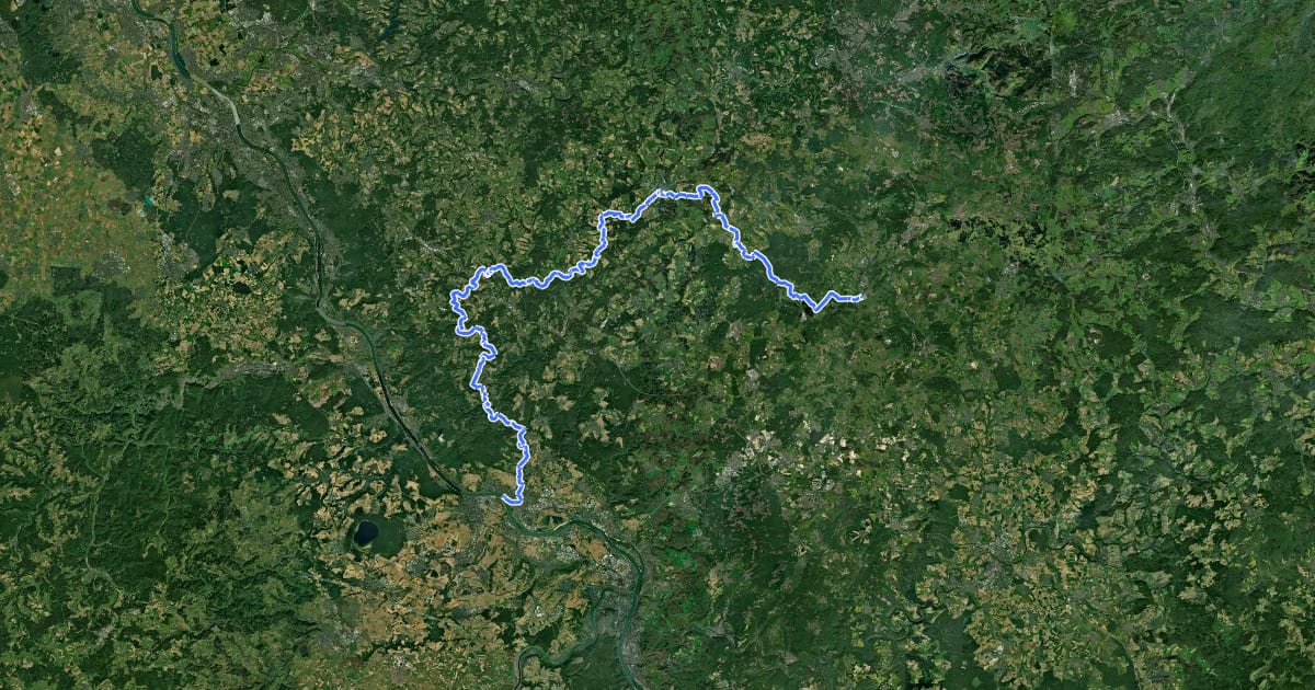 Маршрут Wiedradweg на спутниковом снимке