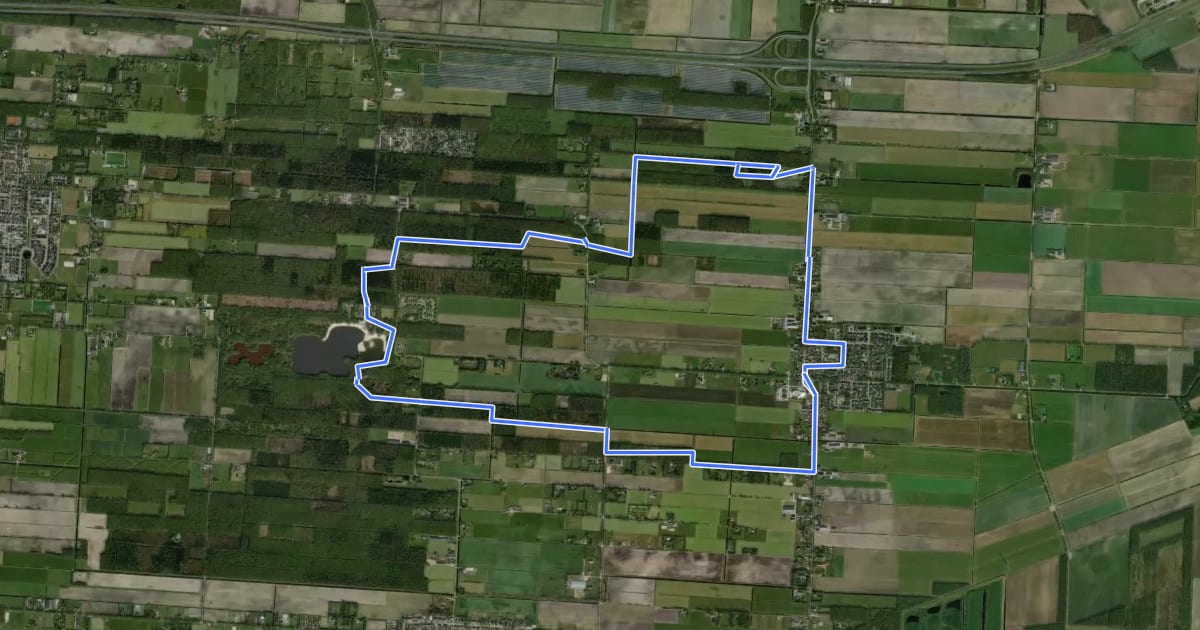 Маршрут Wiekenroute на спутниковом снимке