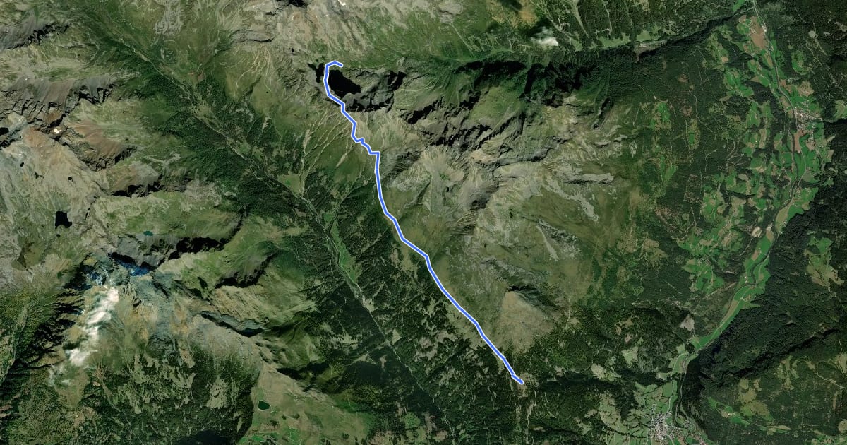 Маршрут Wiener Höhenweg Etappe 2 на спутниковом снимке