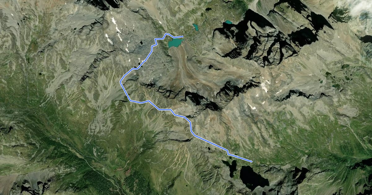 Маршрут Wiener Höhenweg Etappe 3 на спутниковом снимке