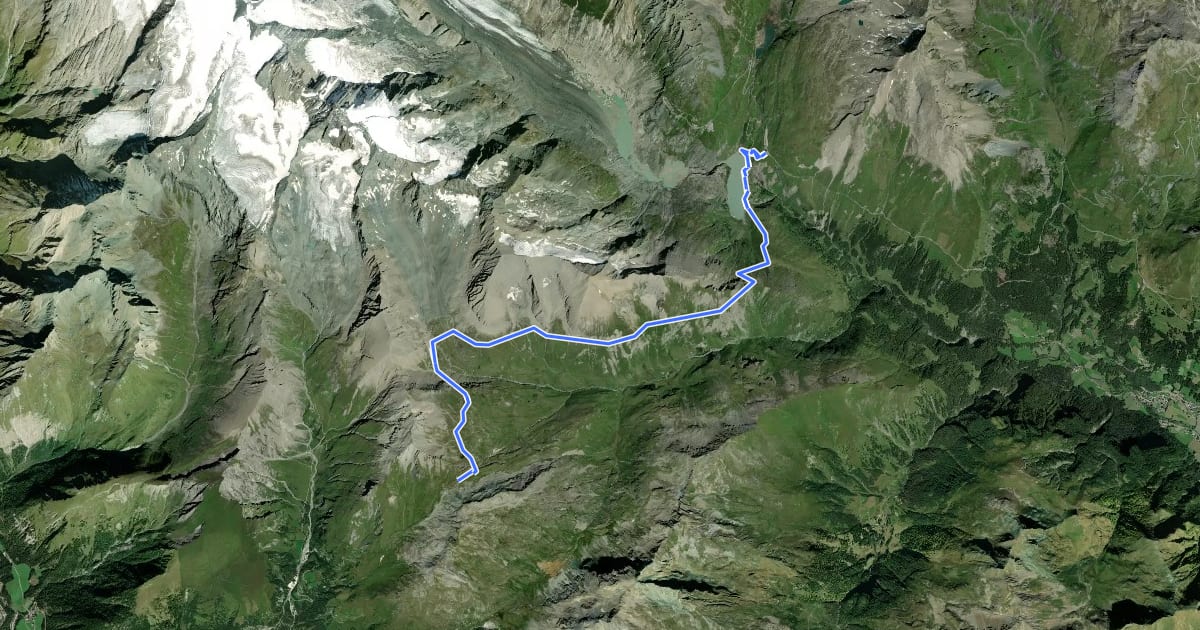 Маршрут Wiener Höhenweg Etappe 6 на спутниковом снимке