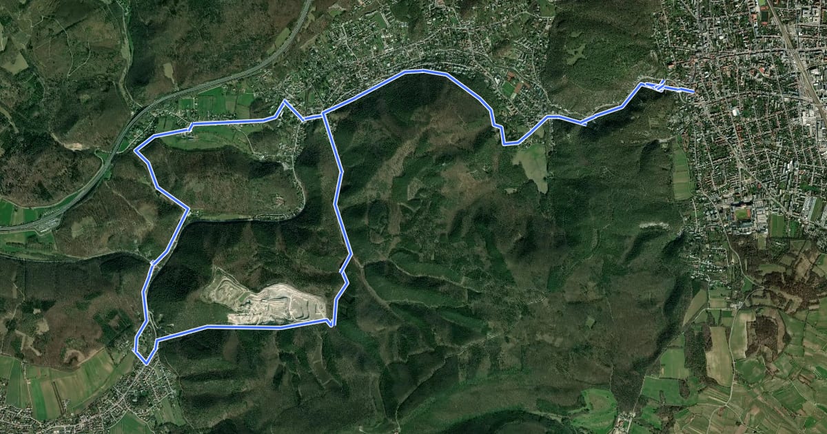 Маршрут Wienerwald-IML Wanderweg 3 Mödling - Gaden на спутниковом снимке