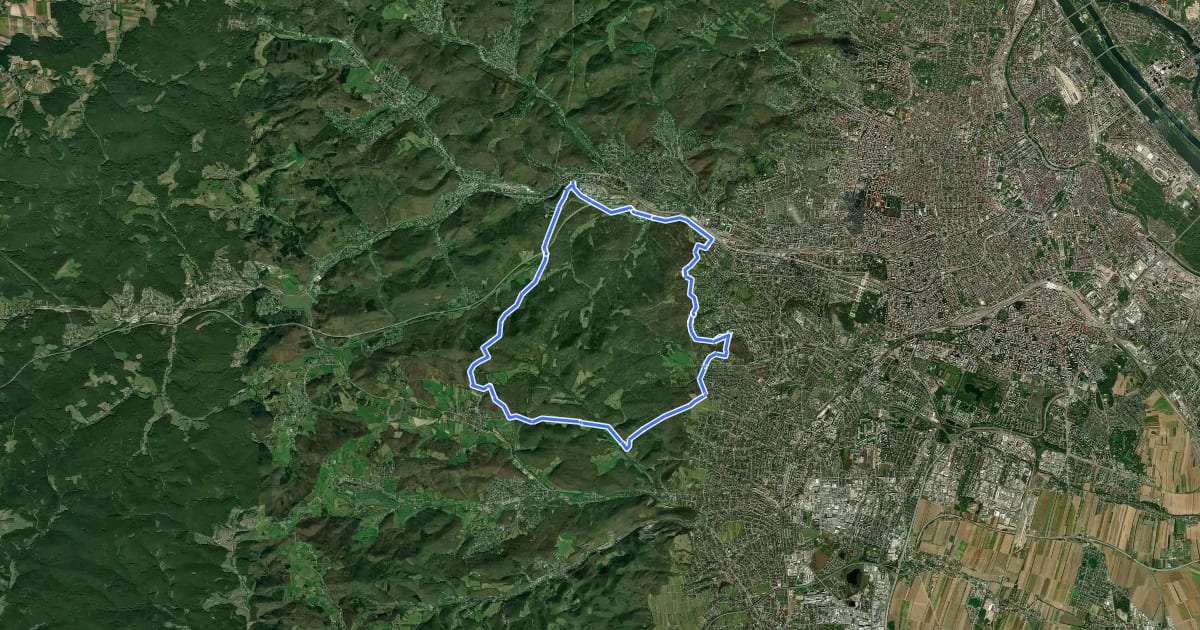 Маршрут Wienerwald-Sternwanderweg 44 на спутниковом снимке