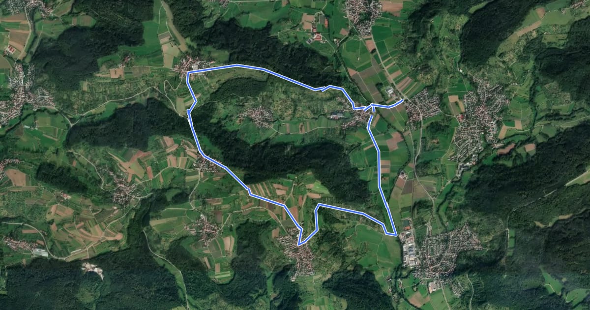 Маршрут Wieselrundwanderweg 4 на спутниковом снимке