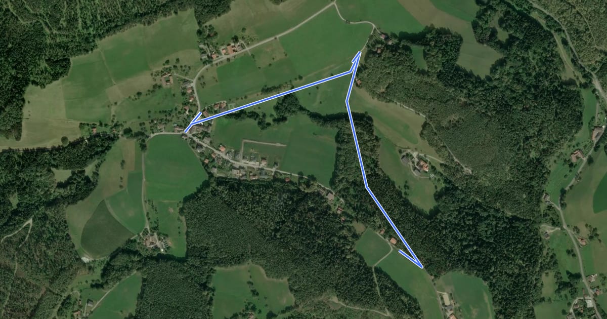 Маршрут Wiesenrundweg на спутниковом снимке