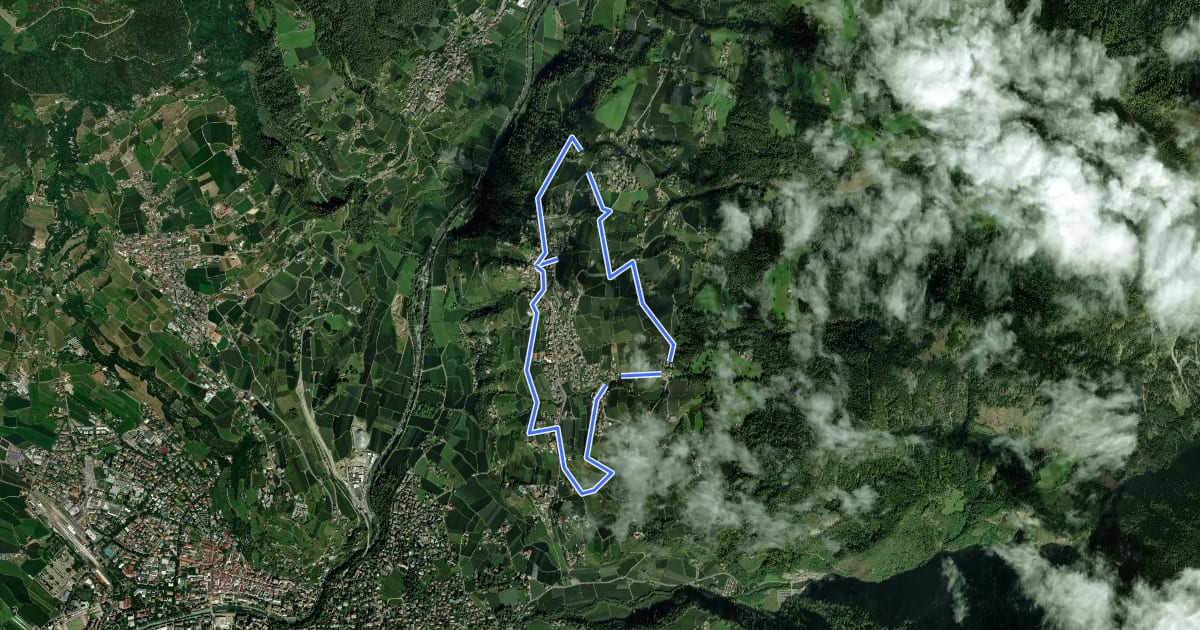 Маршрут Wiesenweg на спутниковом снимке