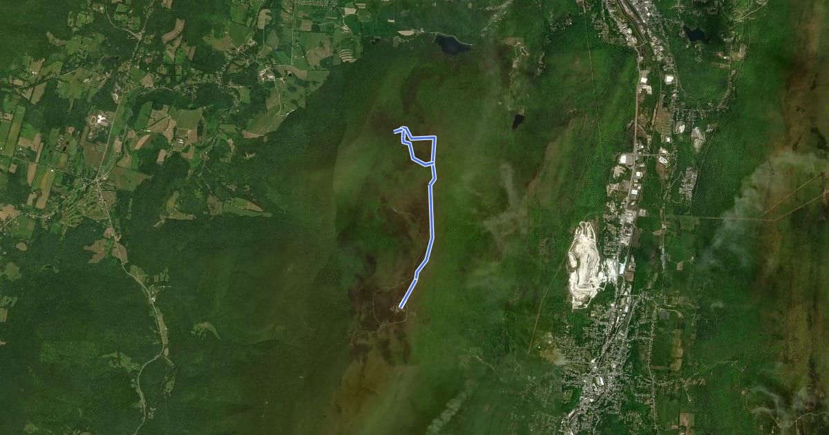 Маршрут Wilbur’s Clearing to Summit на спутниковом снимке