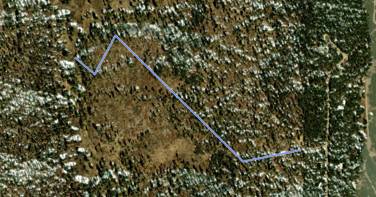 Маршрут Wild Turkey Trail на спутниковом снимке
