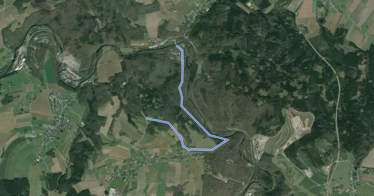 Маршрут Wildbach-Hartenstein на спутниковом снимке