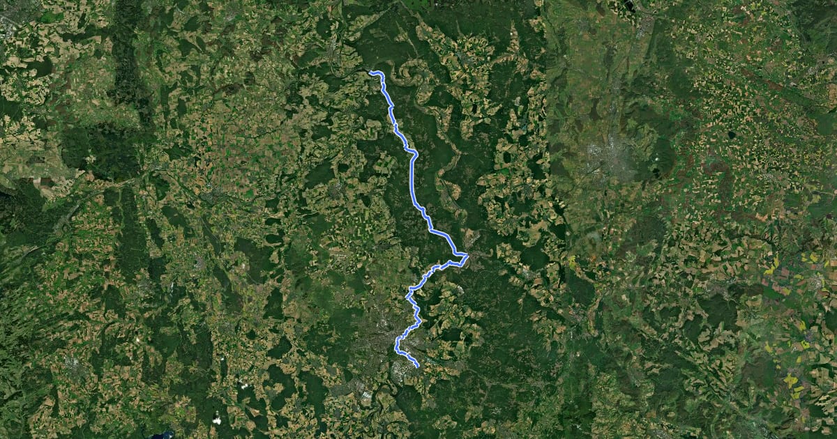 Маршрут Wildbahn (Abschnitt Bad Karlshafen-Lohfelden) на спутниковом снимке