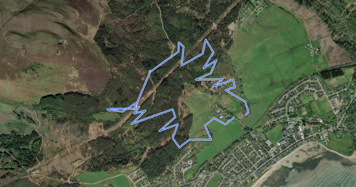 Маршрут Wildcat Trails Red Trail на спутниковом снимке