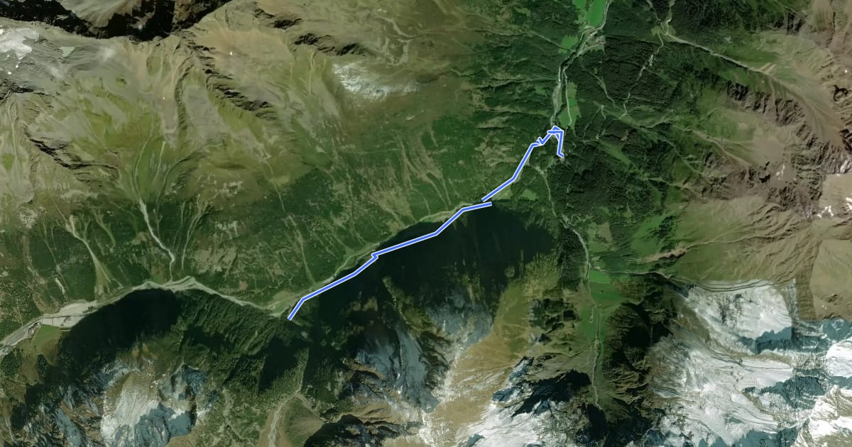 Маршрут Wilde Wasser Weg Etappe 1 на спутниковом снимке